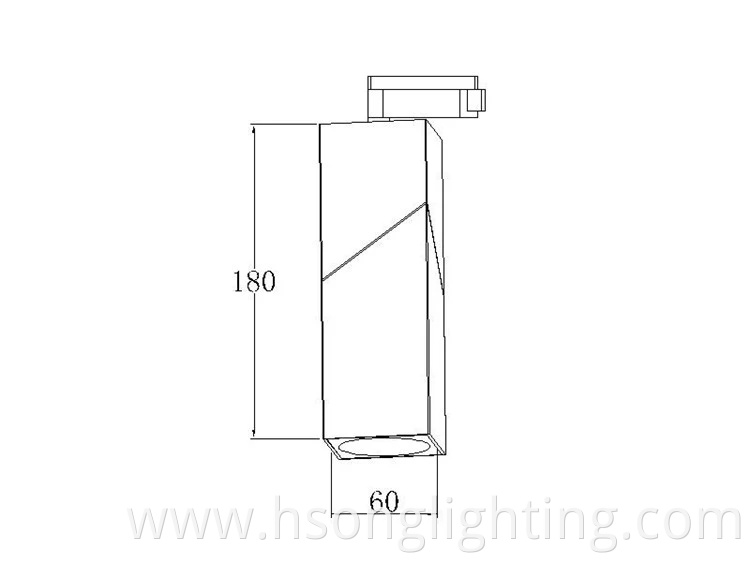 2022 new design 12W rotate track light 0-10V Dimming